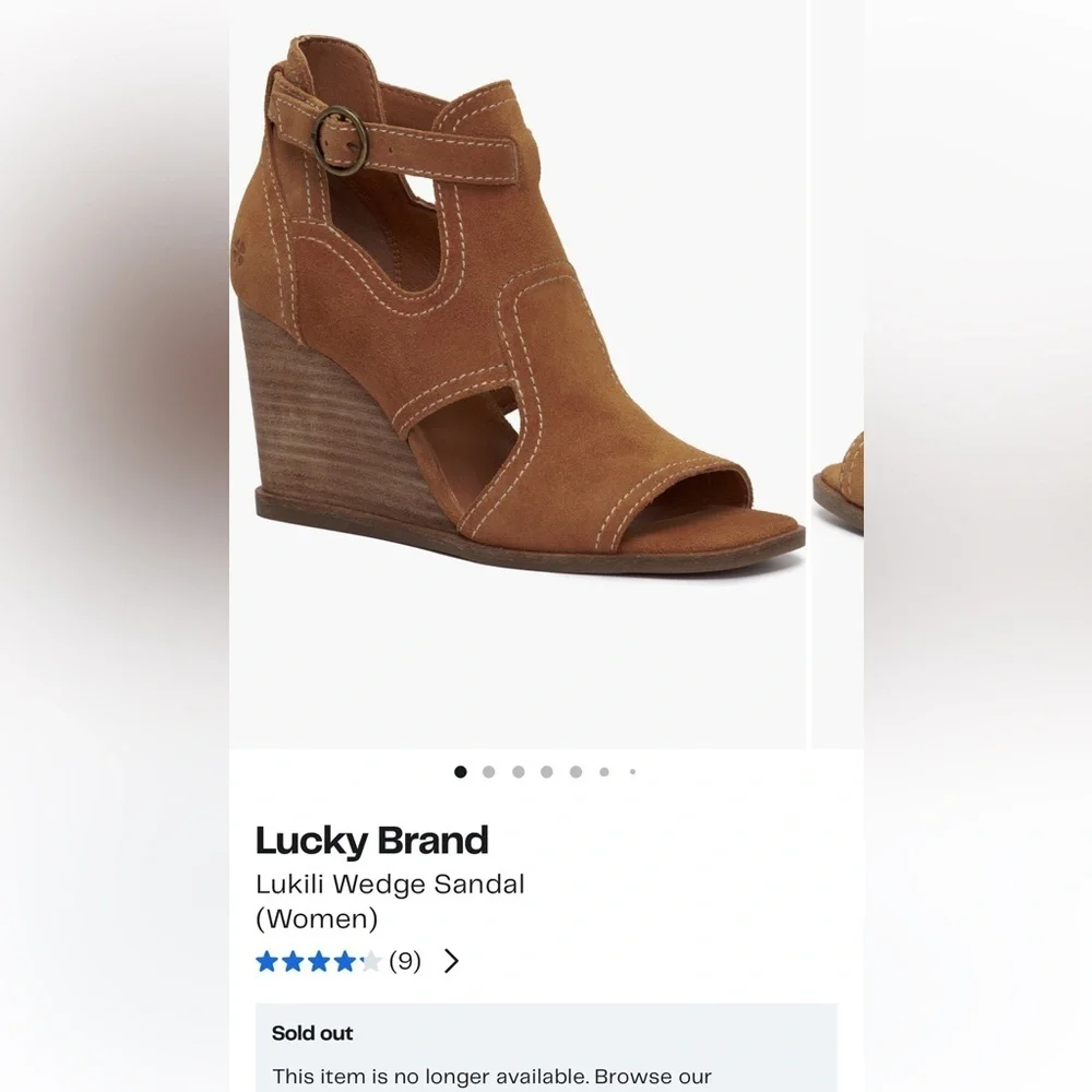 NWOT Nordstrom Lucky Brand Wedge Heel-7.5